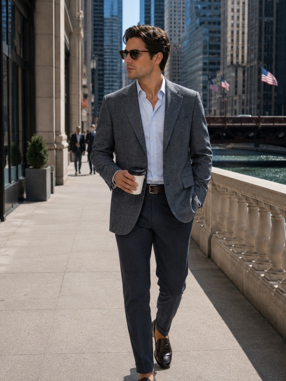 BROOKS BROTHERS Classic Heritage Gray Checked Wool Three-Button Sport Coat, 42L